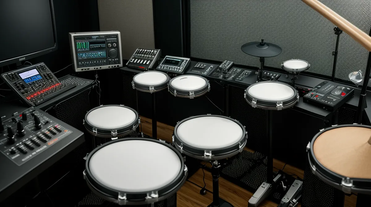Roland TD-17 E-Drum Set mit Mesh Head Pads für den Vergleich von Online-Schlagzeugkursen