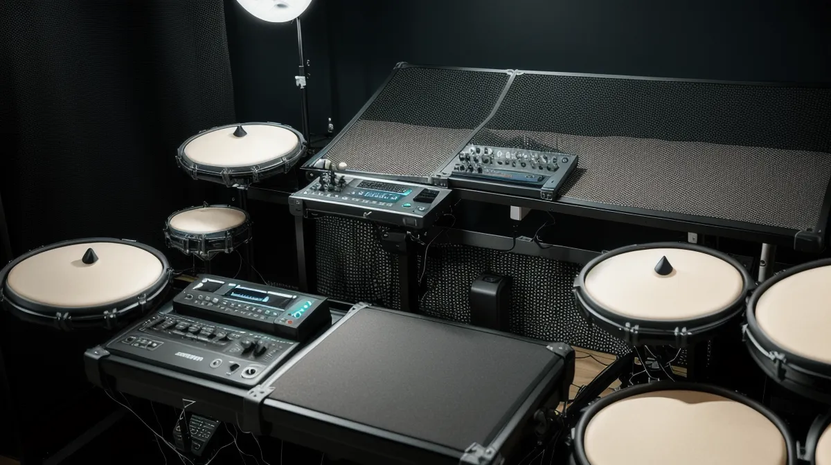 E-Drum Set per USB an den PC angeschlossen für Online-Kurse ohne Audio-Latenz