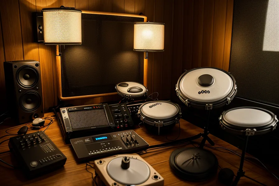 Rudiment-Training im Kursaufbau: Hände üben Paradiddles auf dem E-Drum-Set