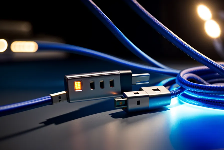 Nahaufnahme eines MIDI-Kabels an einem elektronischen Schlagzeug-Modul