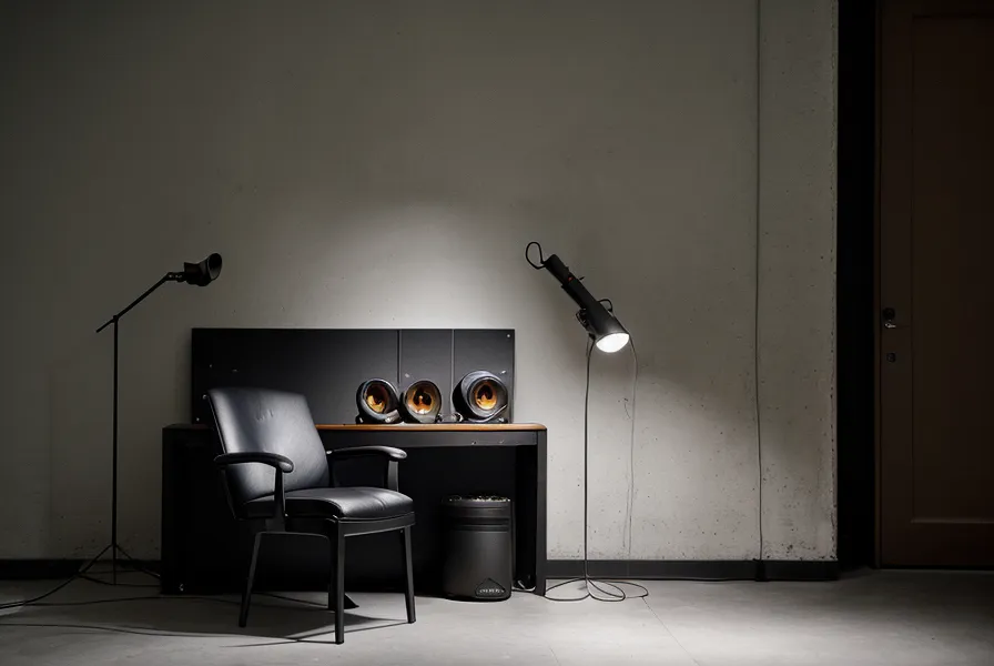 Studiokopfhörer auf einem Schlagzeughocker neben einem E-Drum Set.